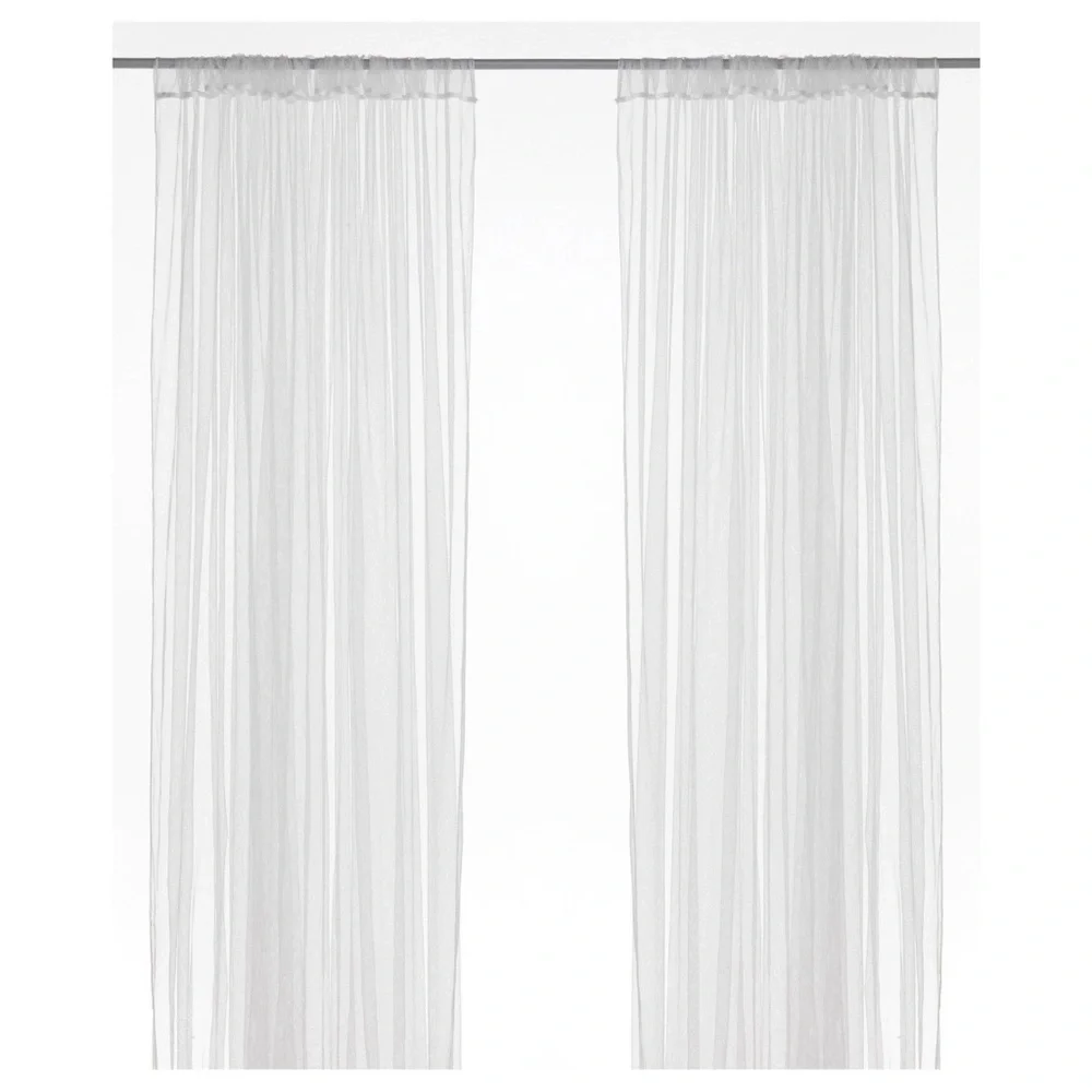IKEA White LILL Curtains 110” x‎ 98”